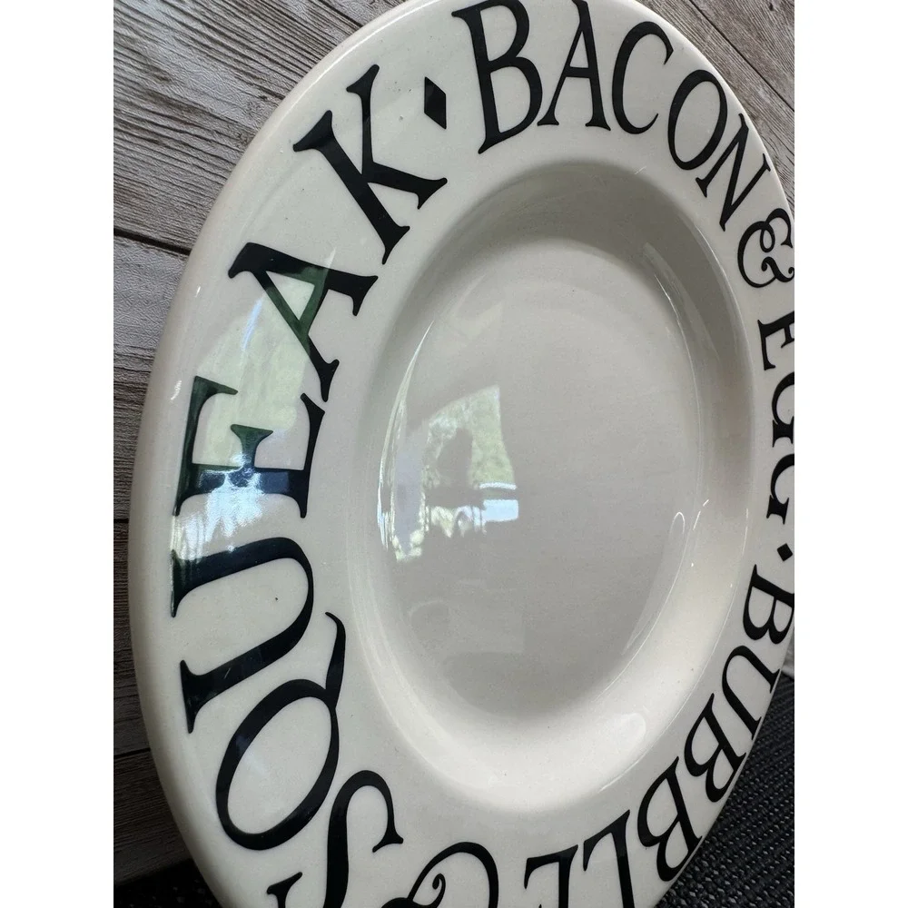 Emma Bridgewater Black Toast & Marmalade Dinner Plate Butterfly Mark  2022 10½